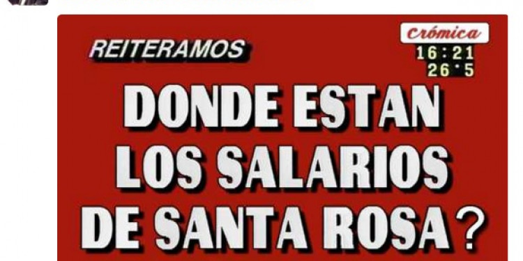 Roberto Podio tuiteó sobre Santa Rosa al estilo Crónica
