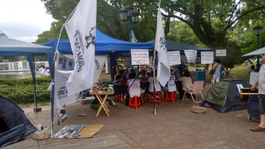 Túpac Amaru de Mendoza acampa en apoyo a Milagro Sala
