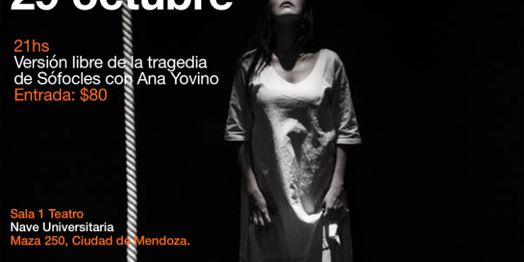 Este sábado, Ana Yovino presentará "Antígona" en la Nave Universitaria