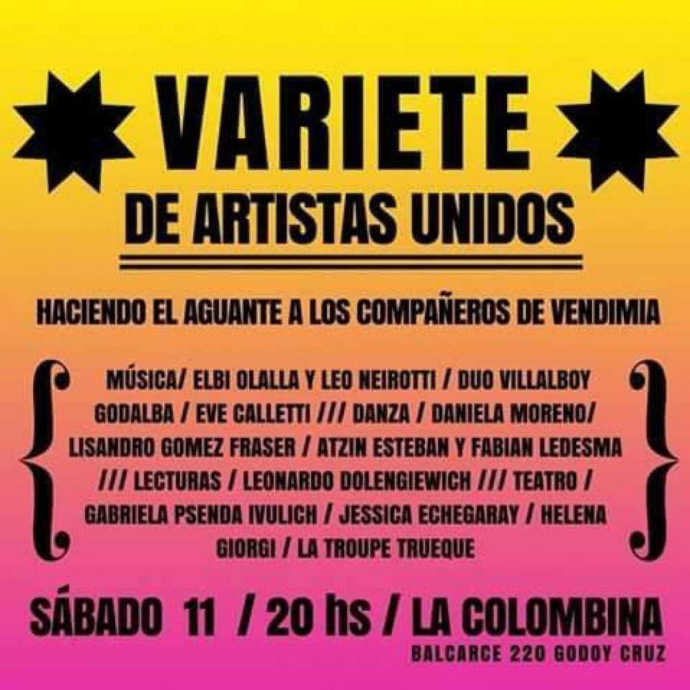 Varieté de Artistas Unidos: solidaridad y apoyo al arte en Mendoza