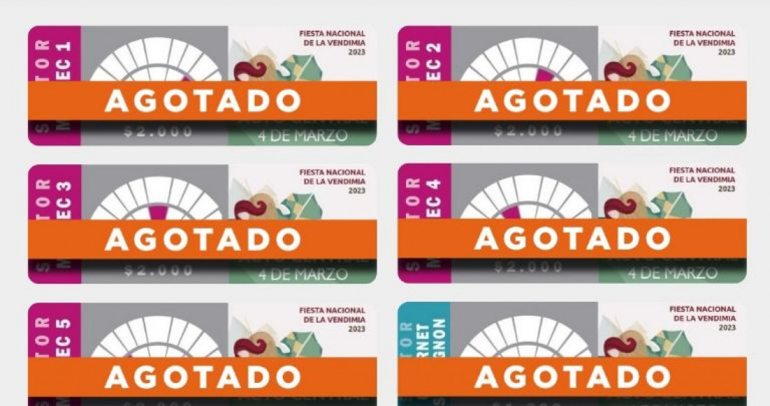 En tres horas se agotaron las entradas para la Fiesta de la Vendimia