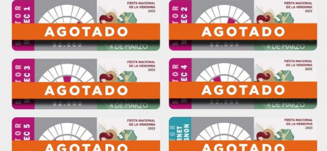 En tres horas se agotaron las entradas para la Fiesta de la Vendimia