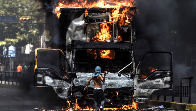 imagen Calles vacías al comenzar el paro cívico impulsado por la oposición venezolana
