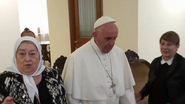 imagen El Papa le escribió una carta de apoyo a Hebe de Bonafini