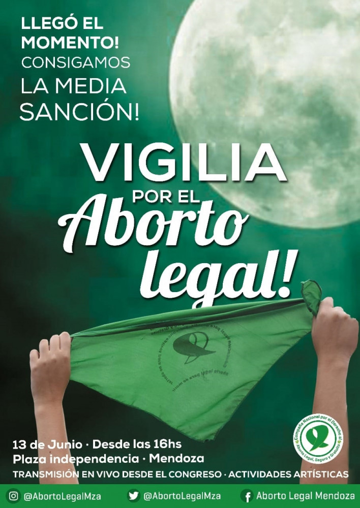 Mendoza en vigilia por la legalización del aborto