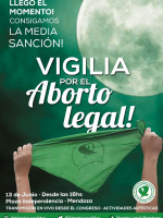 Mendoza en vigilia por la legalización del aborto