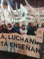 El SUTE marchó juntó a ATE y CTA en Mendoza