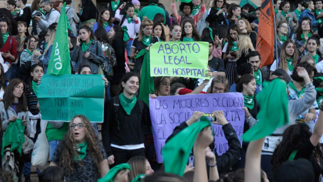 imagen Masivo "pañuelazo" en Mendoza