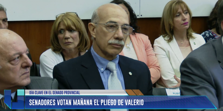 Senadores votan mañana el pliego de Valerio