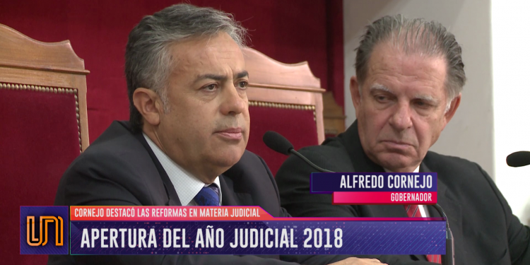 En la apertura del año judicial, Cornejo defendió su gestión