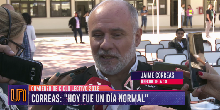 Correas: "Fue un día normal de clases"