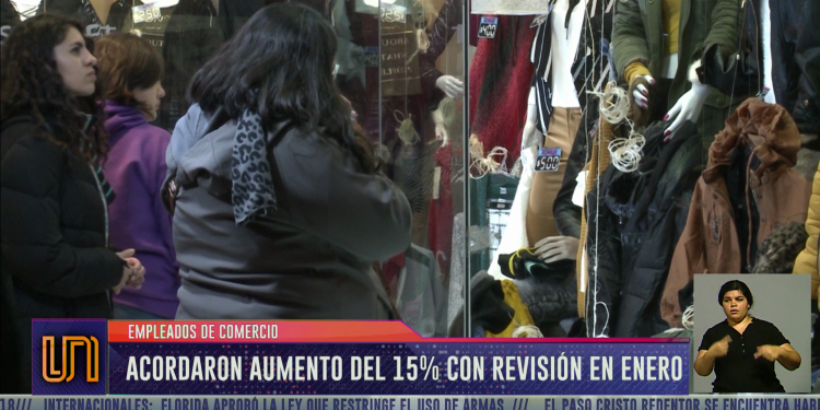 Empleados de Comercio acordaron aumento del 15 % con revisión en enero