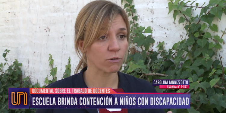 El trabajo en una escuela del barrio San Martín, en un documental