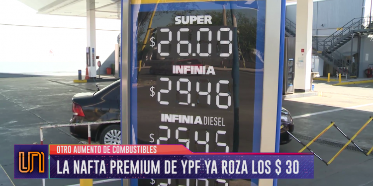 La nafta premium de YPF ya roza los $ 30