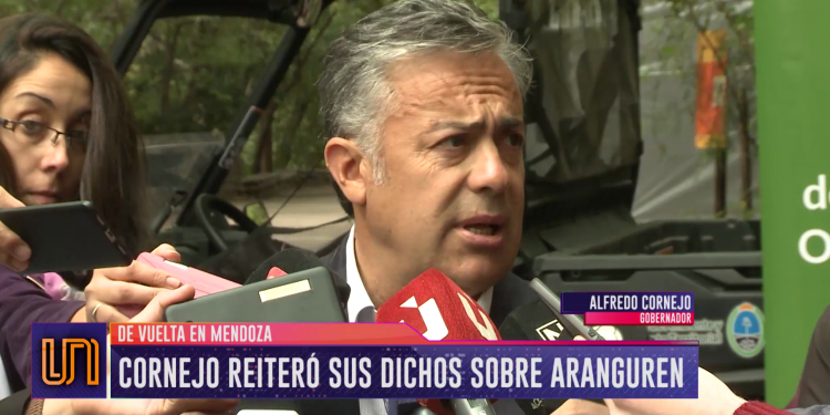 Cornejo reiteró sus críticas contra Aranguren