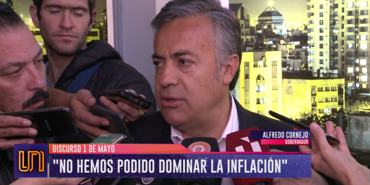 Cornejo reconoció que "no se ha podido dominar la inflación"