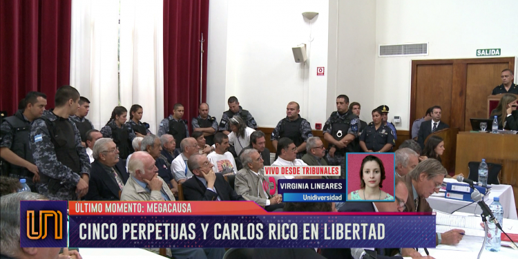 Lesa Humanidad: 5 prisiones perpetuas y Carlos Rico en libertad en el Sexto Juicio